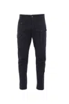 Dsquared2 Cotton Cargo Pant Trousers With Multiple Pockets In Black