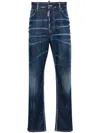 Dsquared2 642 Dark Pressed Wash Jeans In Blue