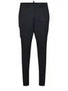 Dsquared2 Black Cigarette Trousers Stretch Virgin Wool In Black