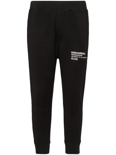Dsquared2 Dean Relaxed Fit Cotton Pants In Black