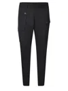 Dsquared2 Mid-rise Tapered Cargo Trousers In Black