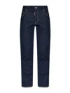 Dsquared2 Straight-leg Denim Pants With Contrast Stitching In Blue