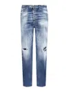 Dsquared2 Ripped Straight-leg Jeans In Blue