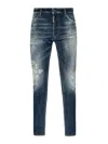 Dsquared2 'cool Guy' Blue Five-pocket Jeans With Logo Patch In Blue