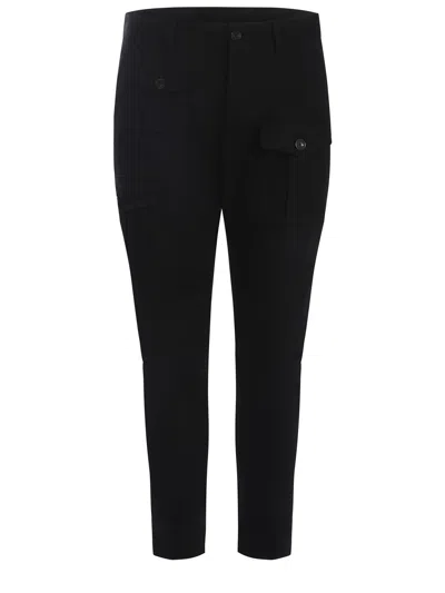 Dsquared2 Trousers  Sexy Cargo Made Of Cotton In Nero