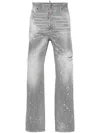 Dsquared2 Bleached-effect Straight-leg Jeans In Grey