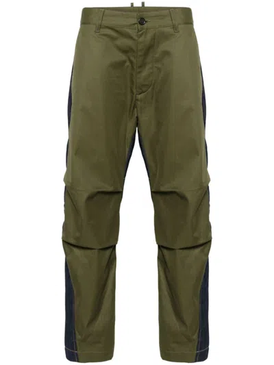 Dsquared2 Caten Bros Skipper Slim Cut Trousers In Military Green