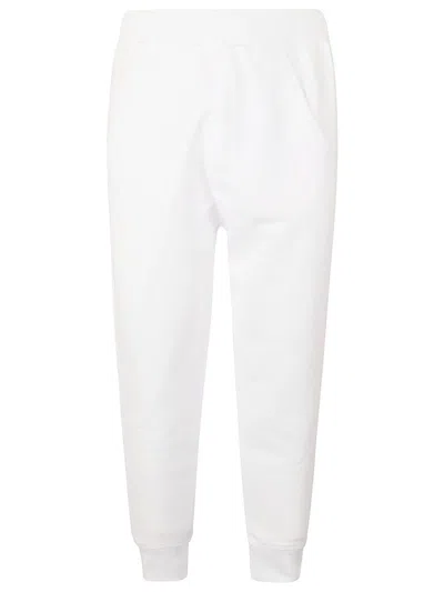 Dsquared2 Cotton Twill Trousers With Front Pleats In White