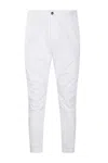 Dsquared2 Tailored White Trousers Crafted From Cotton-elastan Blend In White