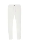 Dsquared2 White Five-pocket Pants With Logo Patch On The Back In Cotton Man In White