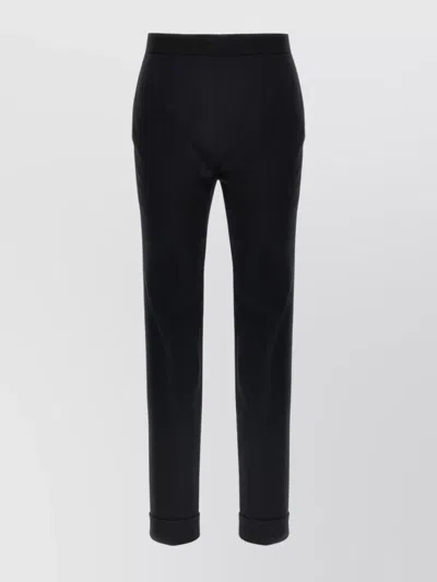 Dsquared2 Trousers With Belt Loops And Cuffed Hem In Black
