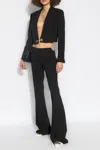 Dsquared2 Strap-detail Flared Trousers In Black