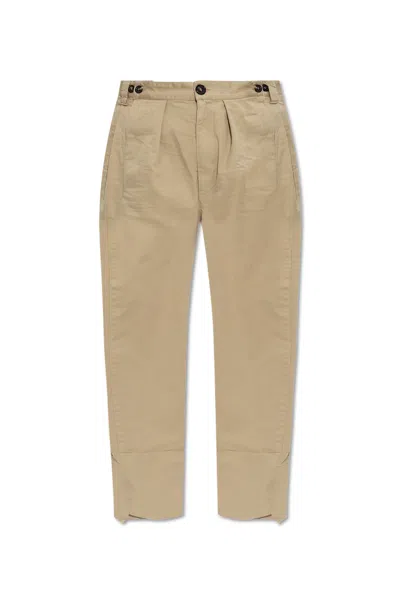 Dsquared2 Trousers With Loose Legs In Metallic