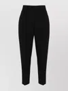 Dsquared2 Trousers With Pleated Front And Tapered Leg In Black
