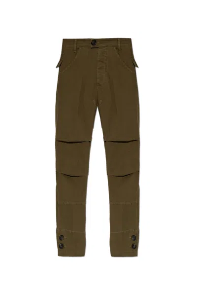 Dsquared2 Trousers With Tapered Legs In Brown