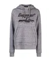 Dsquared2 Logo Cotton Jersey Hoodie In Gray