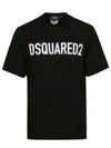 Dsquared2 Mens Black Brand-print Crewneck Regular-fit Cotton-jersey T-shirt In Black