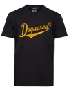 Dsquared2 Black T-shirt With Logo Print On The Front In Black