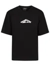 Dsquared2 Black T-shirt With Contrasting Icon Print In Black