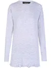 Dsquared2 Oversize Ruffled Hem T-shirt In Gray