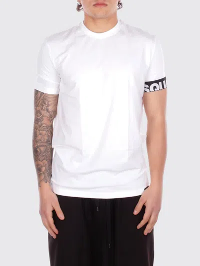 DSQUARED2 DSQUARED2 COTTON T-SHIRT WITH LOGO BAND