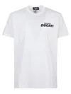Dsquared2 Ducati X D2 White T-shirt With Logo On The Front In Cotton Man In White