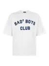Dsquared2 Men White T-shirt With Logo Print On The Front In Cotton Man In White