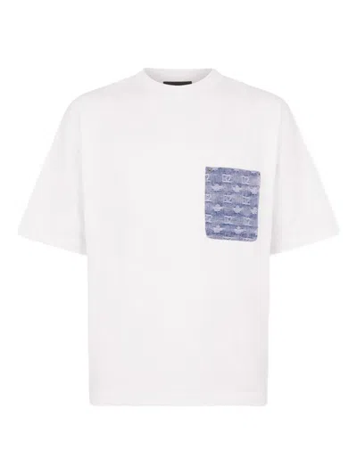 DSQUARED2 DSQUARED2 T-SHIRT WHITE MAN POCKET