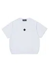 Dsquared2 Logo-embroidered Elasticated-hem T-shirt In White