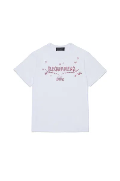 Dsquared2 Kids' T-shirt With Logo In White