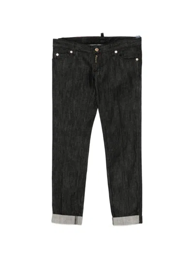 Dsquared2 Turn-up Jeans In Black