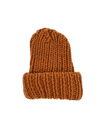 Dsquared2 Turn-up Knit Hat In Brown