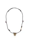 Dsquared2 Turtle Beaded Necklace In Black