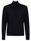 Dsquared2 Logo-embroidered Roll-neck Jumper In Navy Blue