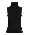Dsquared2 Sleeveless Turtleneck Top In Black