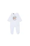 Dsquared2 One-piece Chenille Jumpsuit With Brotherhood Print In Blue