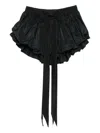 Dsquared2 High Waist Ruffled Skirt Bow Detail In Black