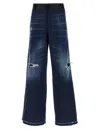 Dsquared2 Tuxedo Jeans With Silk Details In Blue