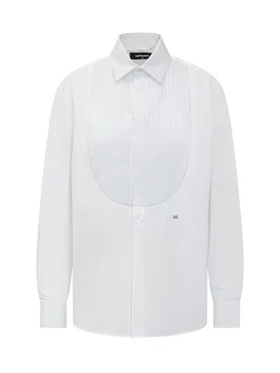 Dsquared2 Tuxedo Shirt In White