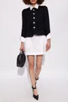 Dsquared2 Manhattan Bouclé Jacket With Adjustable Straps In Black