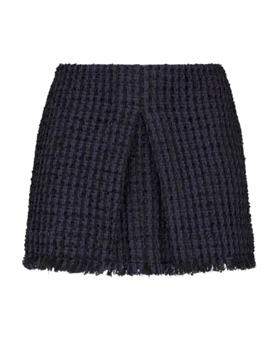 DSQUARED2 TWEED FRAYED-HEM MINISKIRT