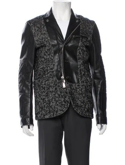 Pre-owned Dsquared2 Tweed Pattern Jacket In Black