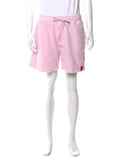 Pre-owned Dsquared2 Tweed Pattern Jogger Shorts In Pink