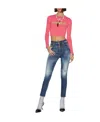Dsquared2 Twiggy Cropped Jeans In Multicolor