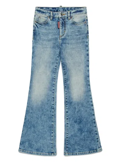 Dsquared2 Kids' Twiggy Flared Jeans In Blue