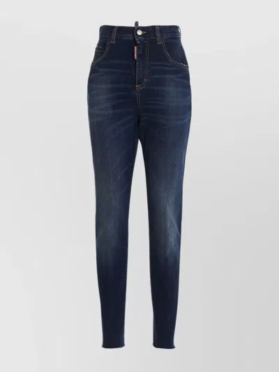 Dsquared2 Jeans High Waist Twiggy In Blue