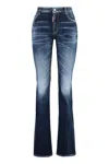 Dsquared2 Blue Flared High Rise Jeans