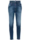 Dsquared2 High Waist Twiggy Blue Stretch Cotton Denim S In Blue
