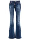 Dsquared2 Flared Distressed Five-pocket Trousers Loops In Blau