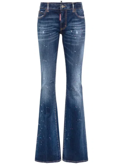 DSQUARED2 TWIGGY MID-RISE FLARED JEANS